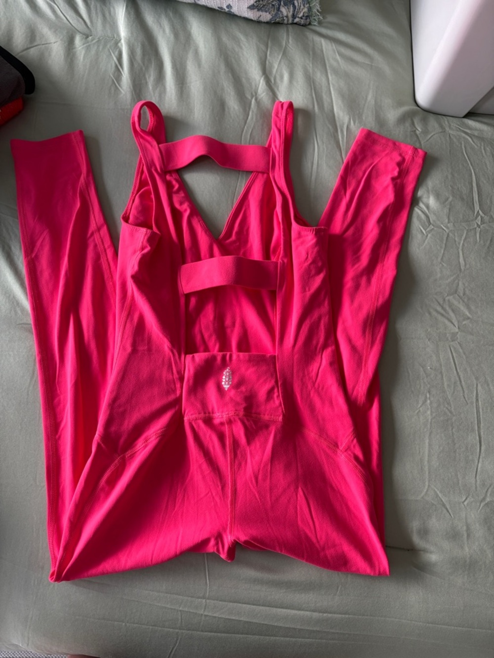 FP Movement Hot Pink Strappy Active Jumpsuit